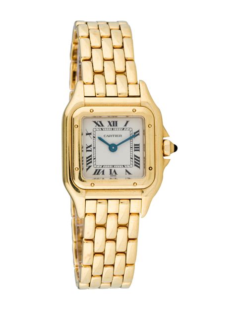 cartier gold silver watch|cartier 18k gold ladies watches.